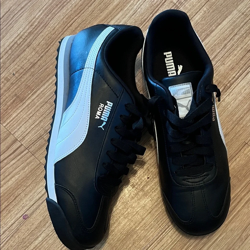 PUMA Men's Black and White Sneakers, Size 11.5, 11 1/2 - Like New!! - Picture 3 of 7